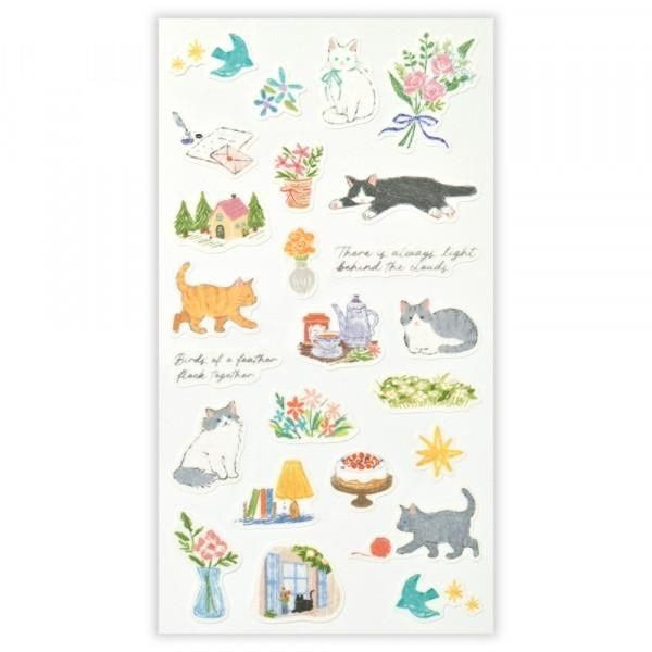 NB Co. Sticker Sheet - Deco Time Duo Cat | Papermind Shop