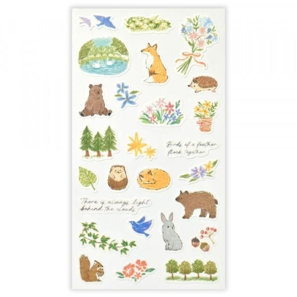 NB Co. Sticker Sheet - Deco Time Duo Forest Animals | Papermind Shop
