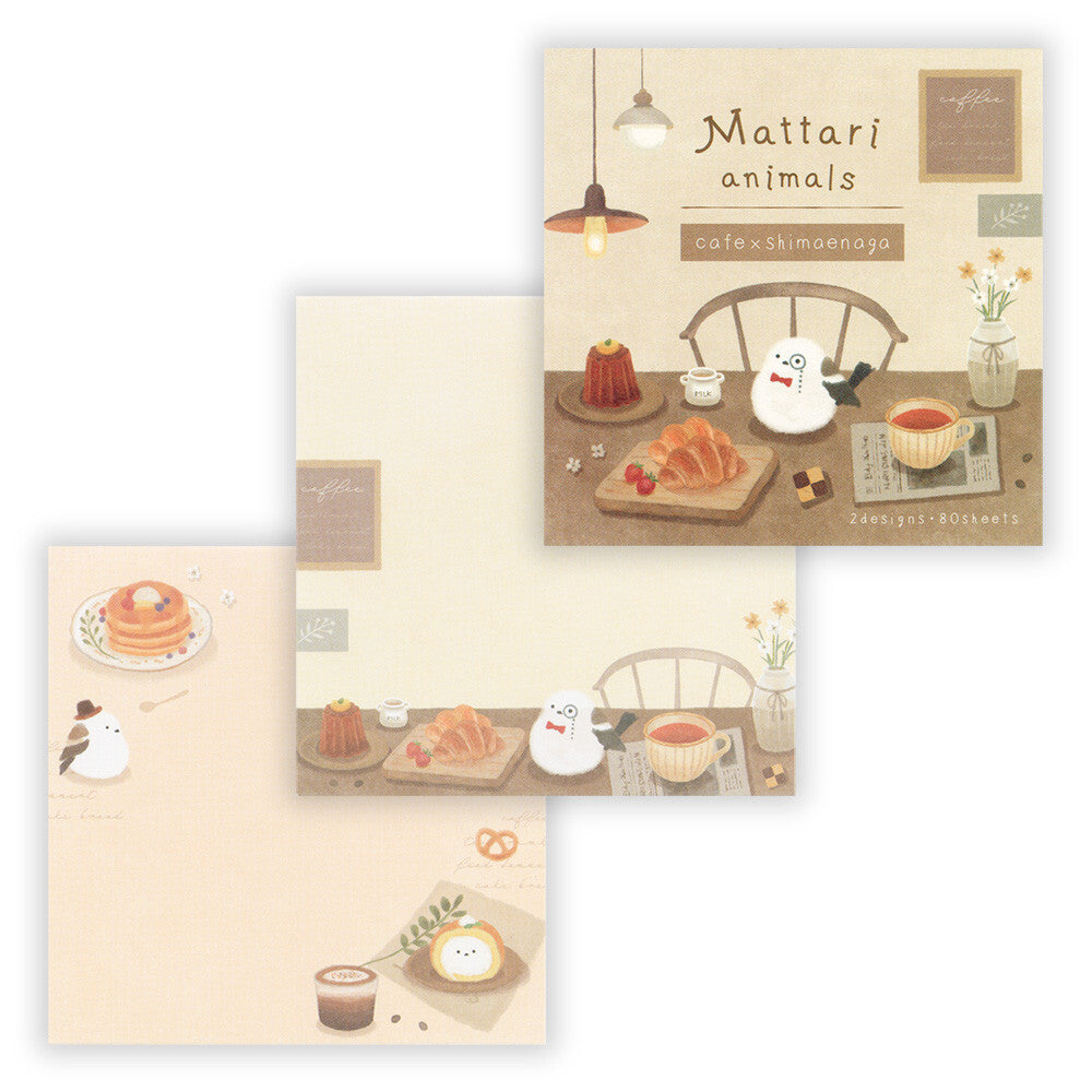 NB Co. Memo Pad - Long-tailed Tit Bird x Cafe | Papermind Shop