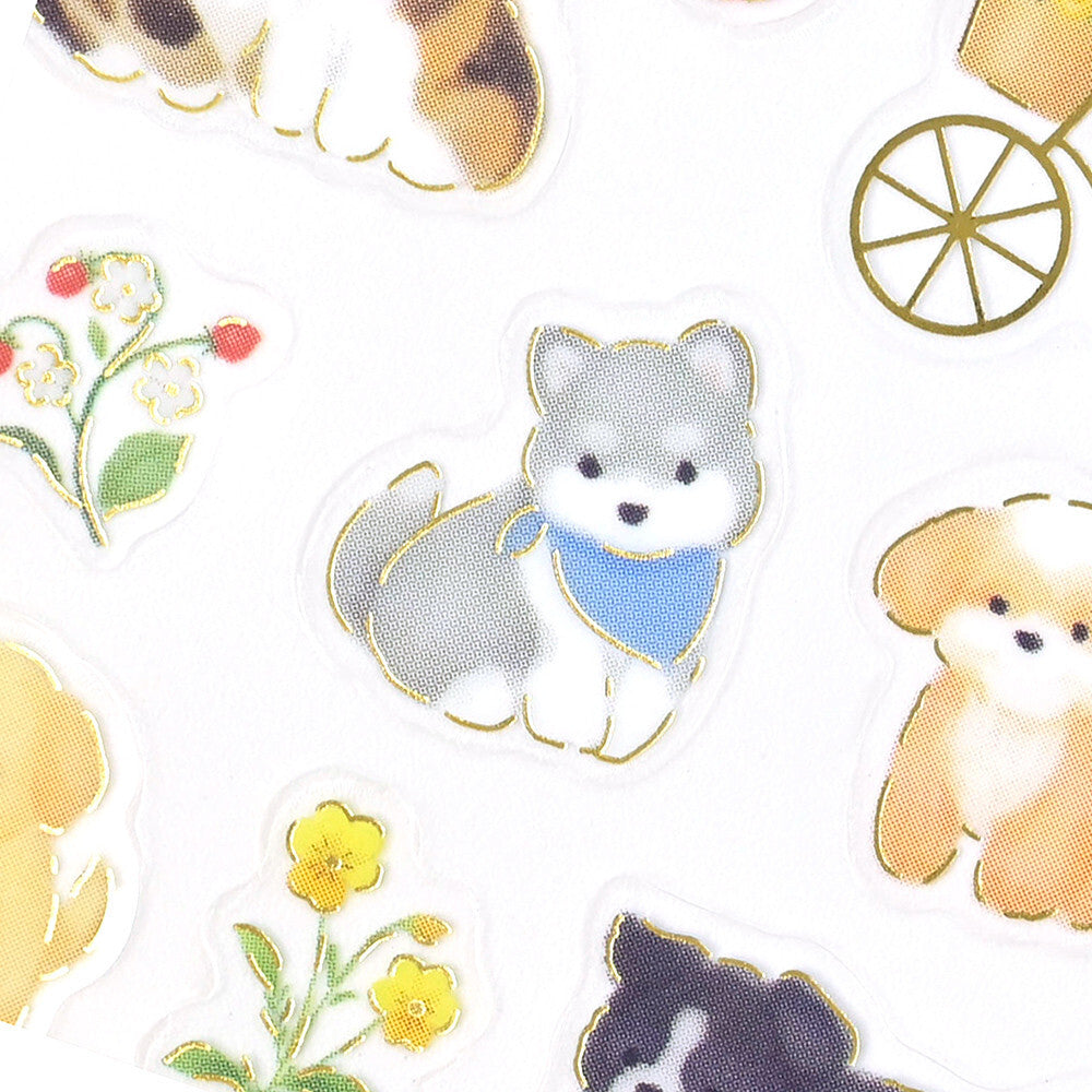 NB Co Transparent Sticker Sheet - Relaxing picnic with a dog
