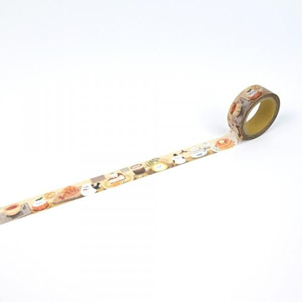 NB Co. 15mm Washi Tape - Long-tailed Tit Bird x Cafe | Papermind Shop