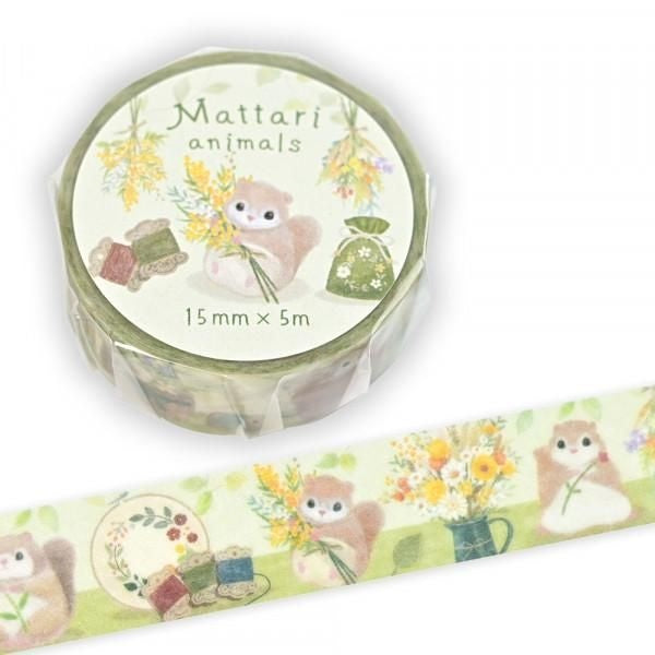 NB Co. 15mm Washi Tape - Flying Squirrel x Flower | Papermind Shop