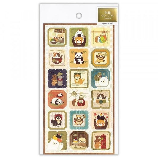 NB Co. Sticker Sheet - Japanese Style Animals | Papermind Shop