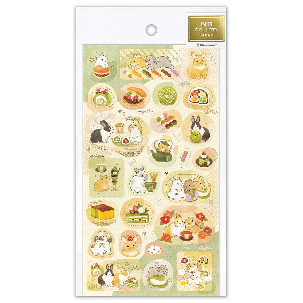 NB Co. Sticker Sheet - Rabbit & Japanese Sweets