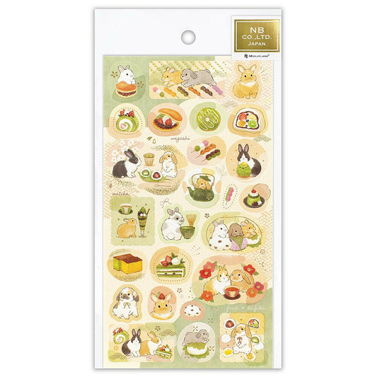 NB Co. Sticker Sheet - Rabbit & Japanese Sweets