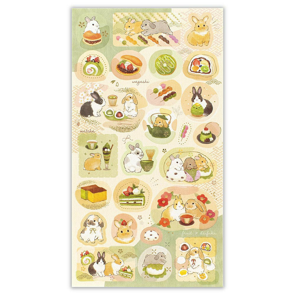 NB Co. Sticker Sheet - Rabbit & Japanese Sweets