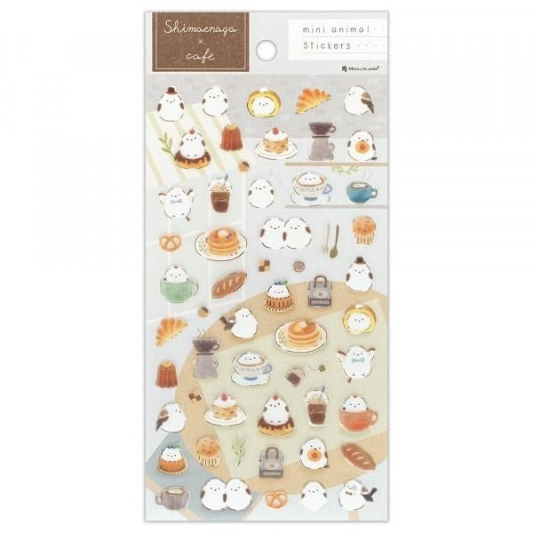 NB Co. Sticker Sheet - Long-tailed Tit Bird x Cafe | Papermind Shop