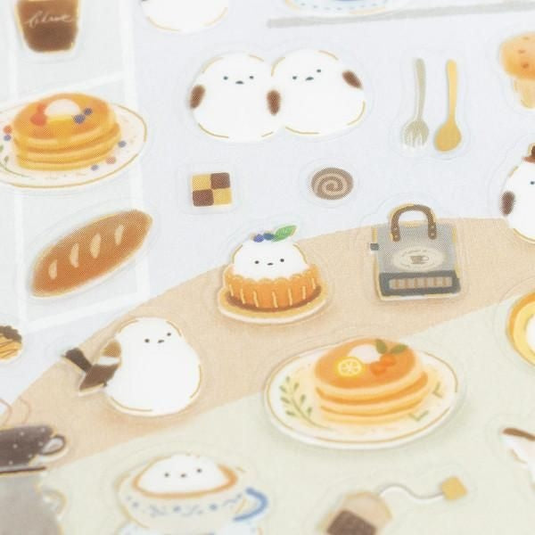 NB Co. Sticker Sheet - Long-tailed Tit Bird x Cafe | Papermind Shop