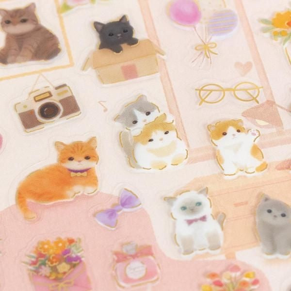 NB Co. Sticker Sheet - Kitten x Holiday | Papermind Shop