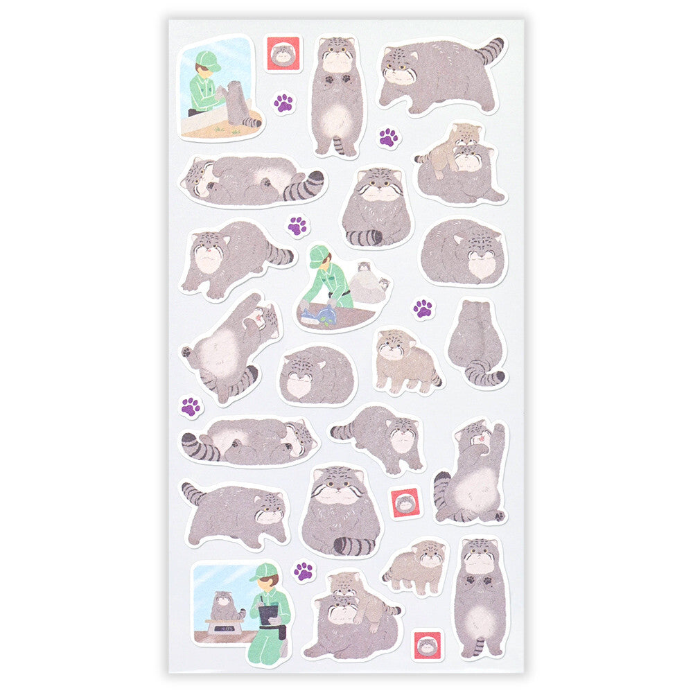 NB Co Sticker Sheet - Zoom-in Animal Pallas's Cat