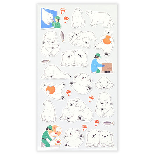 NB Co Sticker Sheet - Zoom-in Animal Polar Bear