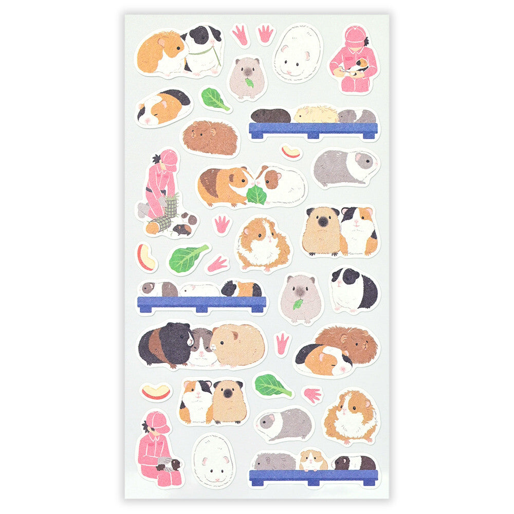 NB Co Sticker Sheet - Zoom-in Animal Guinea Pig