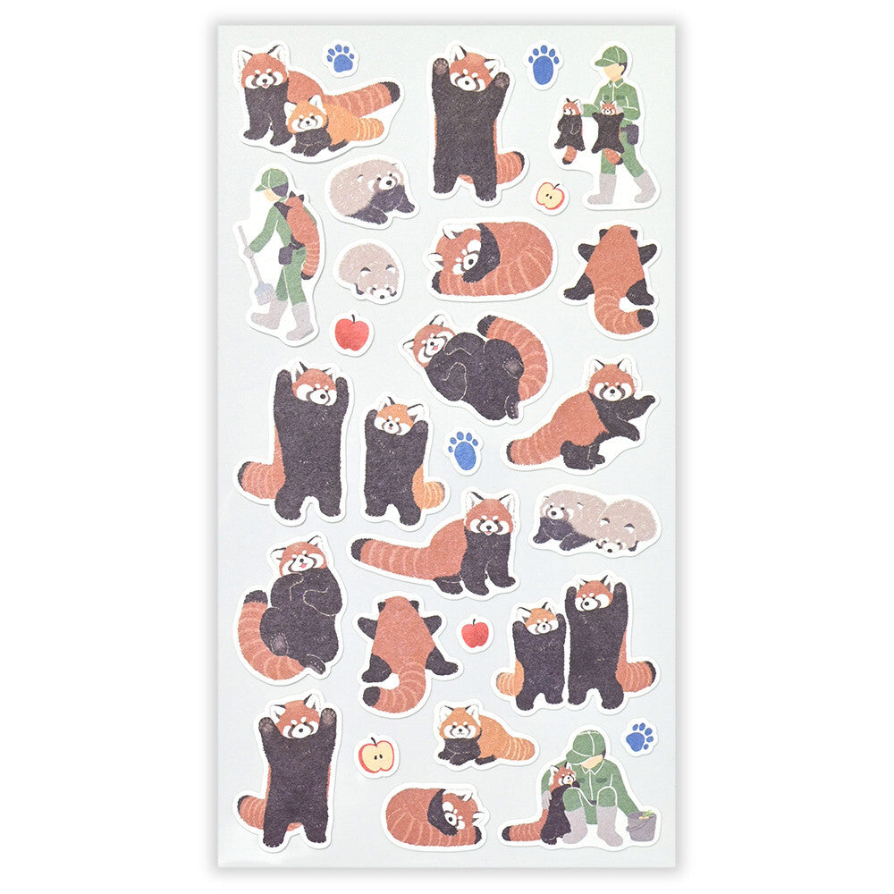 NB Co Sticker Sheet - Zoom-in Animal Red Panda