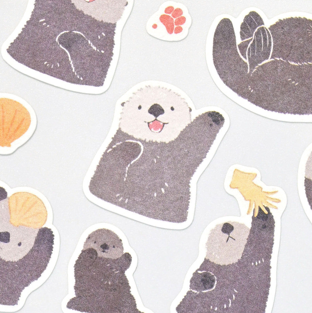NB Co Sticker Sheet - Zoom-in Animal Sea Otter