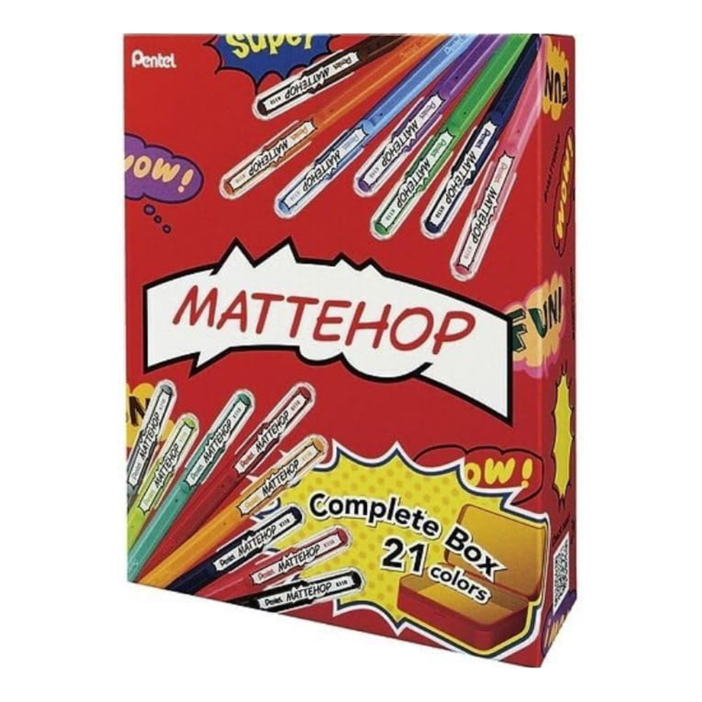 Pentel Mattehop Color Ball Pen 21 Color Complete Set