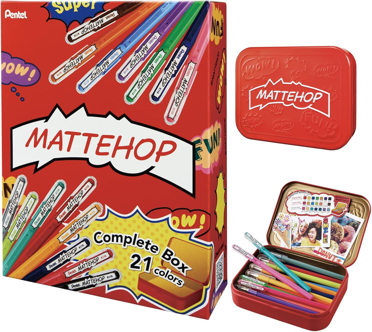 Pentel Mattehop Color Ball Pen 21 Color Complete Set | Papermind Shop