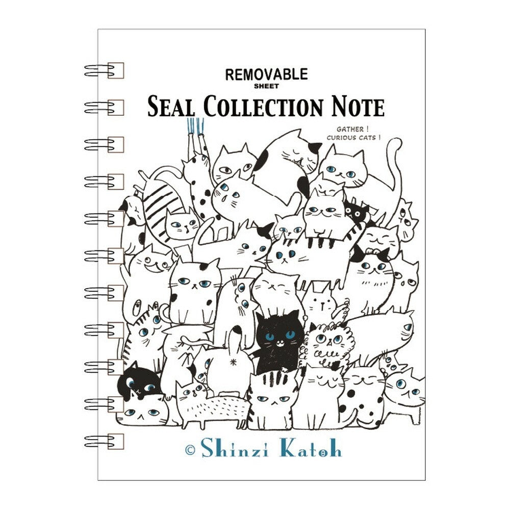 Seal-Do Printing Sticker Album Cat Hill Cat A6 size 40 pages