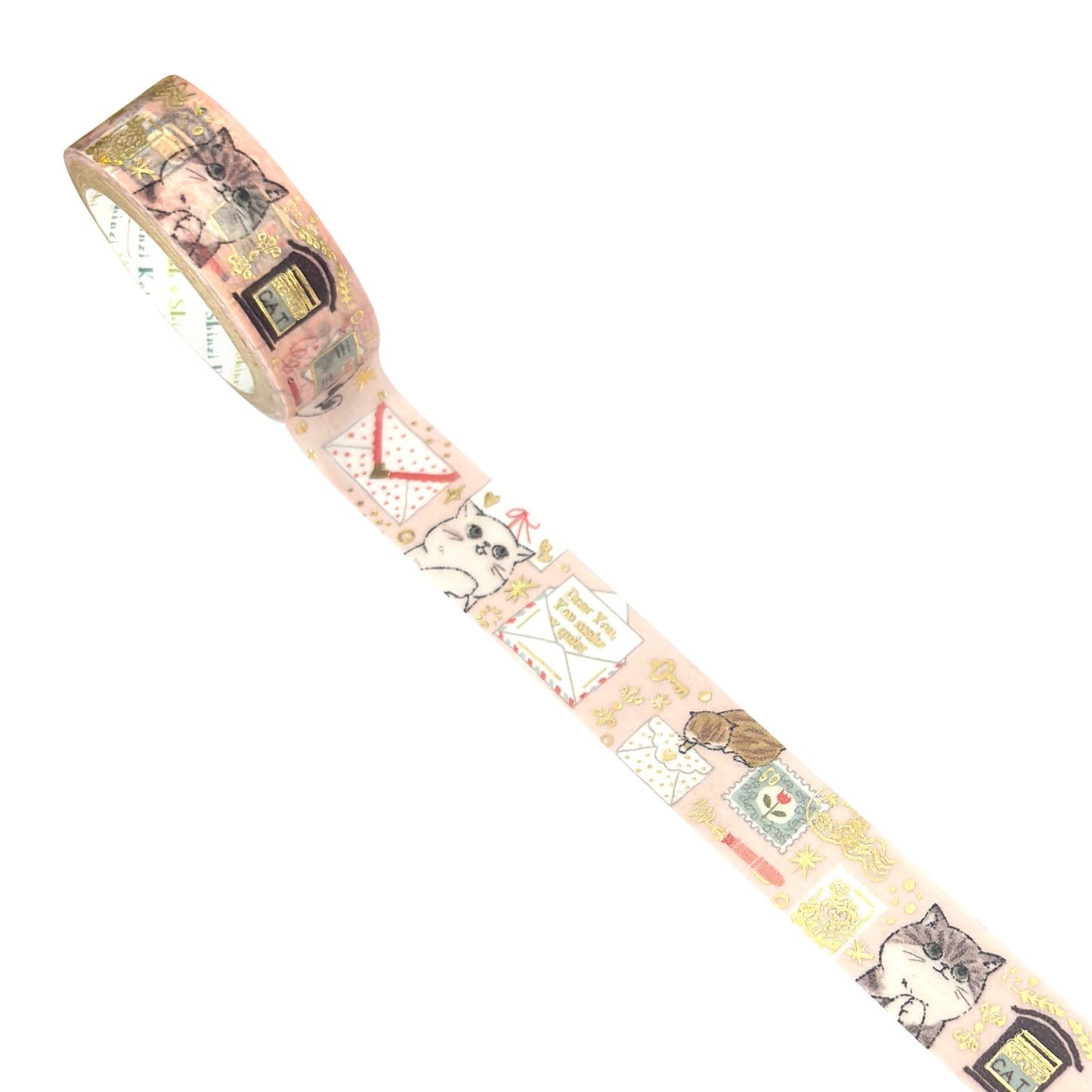 Seal Do Printing 15mm Washi Tape - My Dear Cats Sparkly Letter