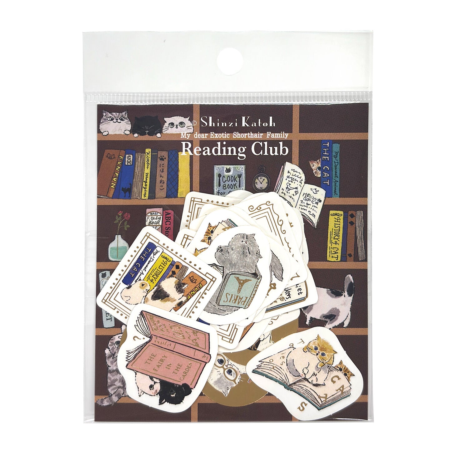 Seal Do Printing Flake Stickers - Sparkling Cat Reading Club | papermind Stationery
