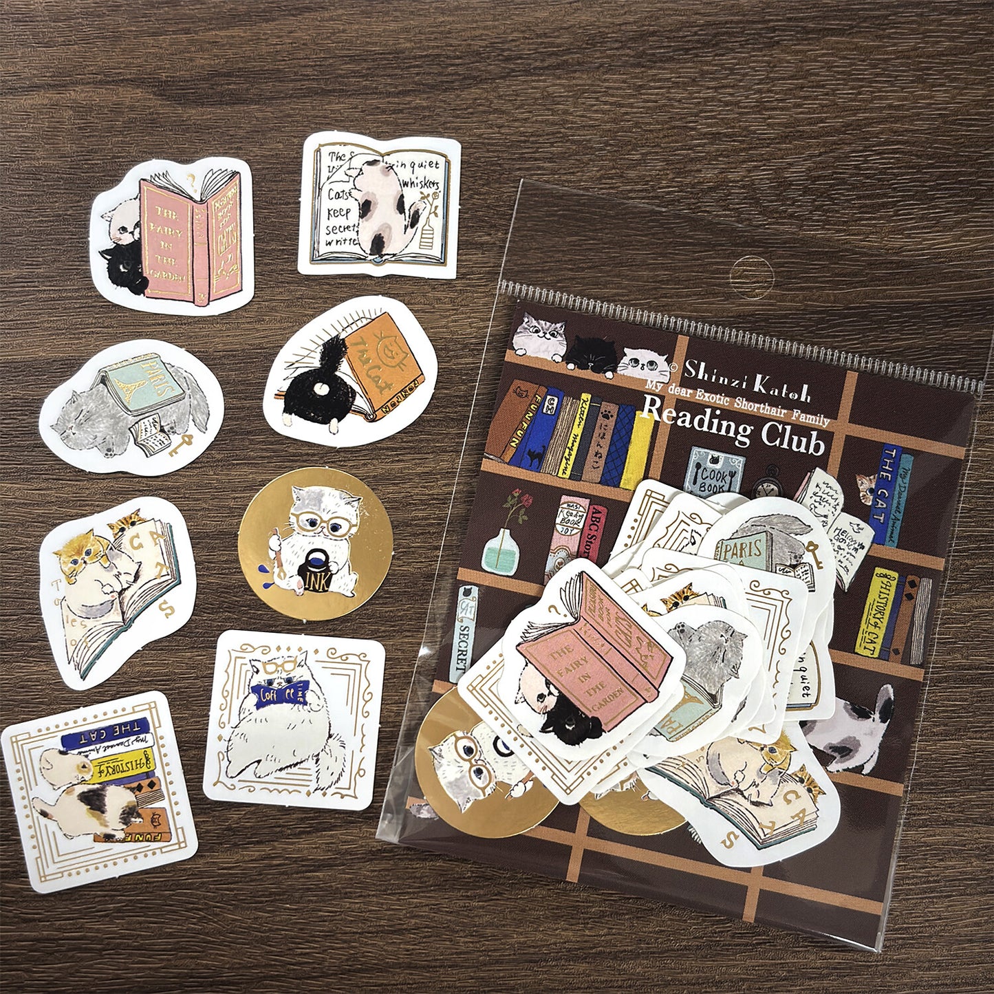Seal Do Printing Flake Stickers - Sparkling Cat Reading Club