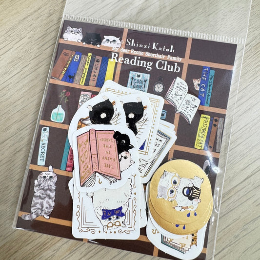 Seal Do Printing Flake Stickers - Sparkling Cat Reading Club