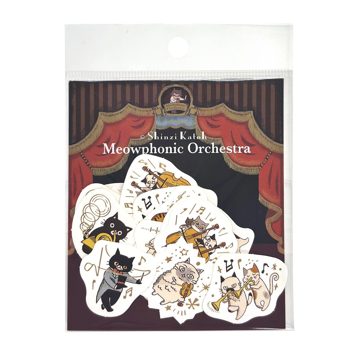 Seal Do Printing Flake Stickers - Sparkling Meowphonic Orchestra | papermind Stationery