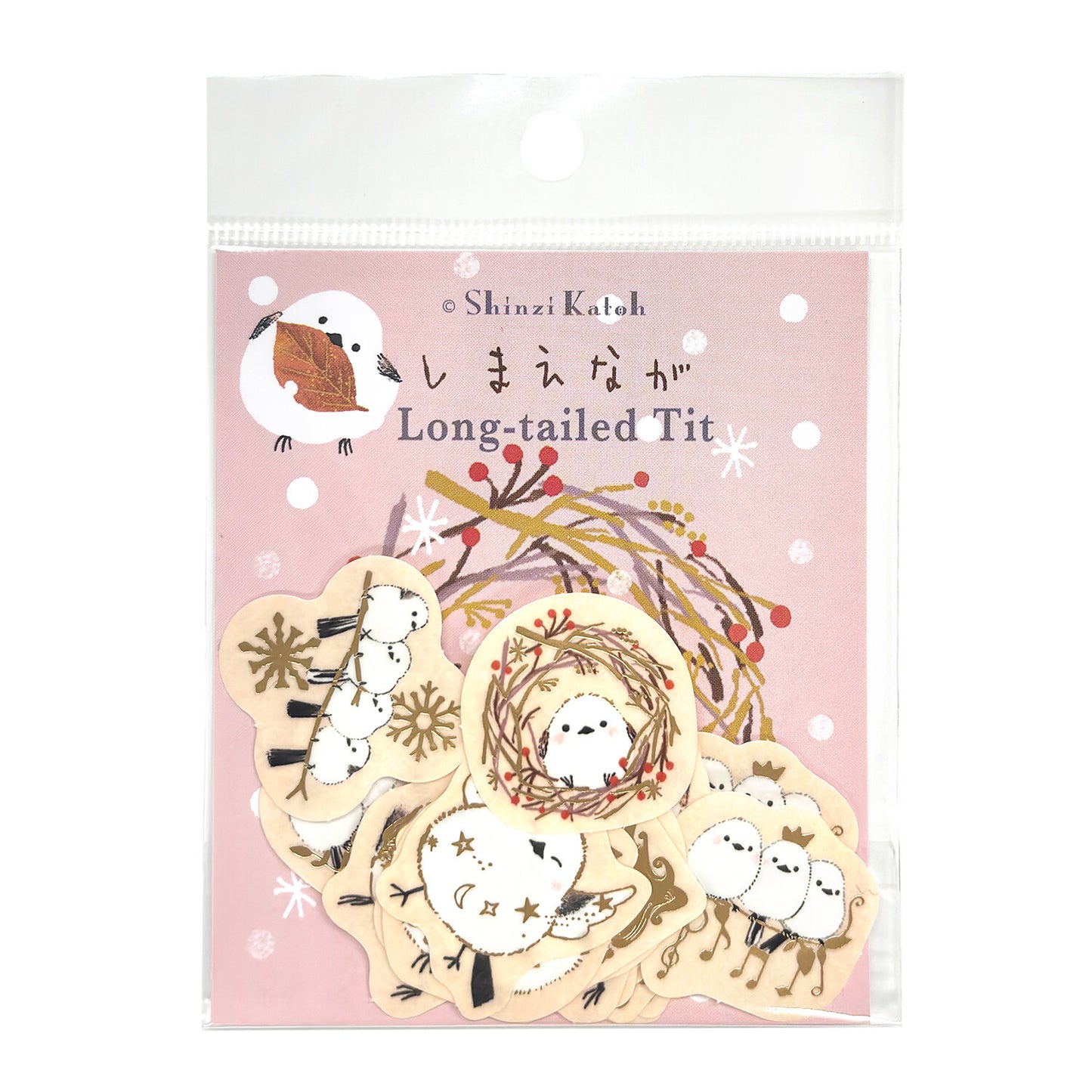 Seal Do Printing Flake Stickers - Sparkling Long-tailed Tit Bird | papermind Stationery