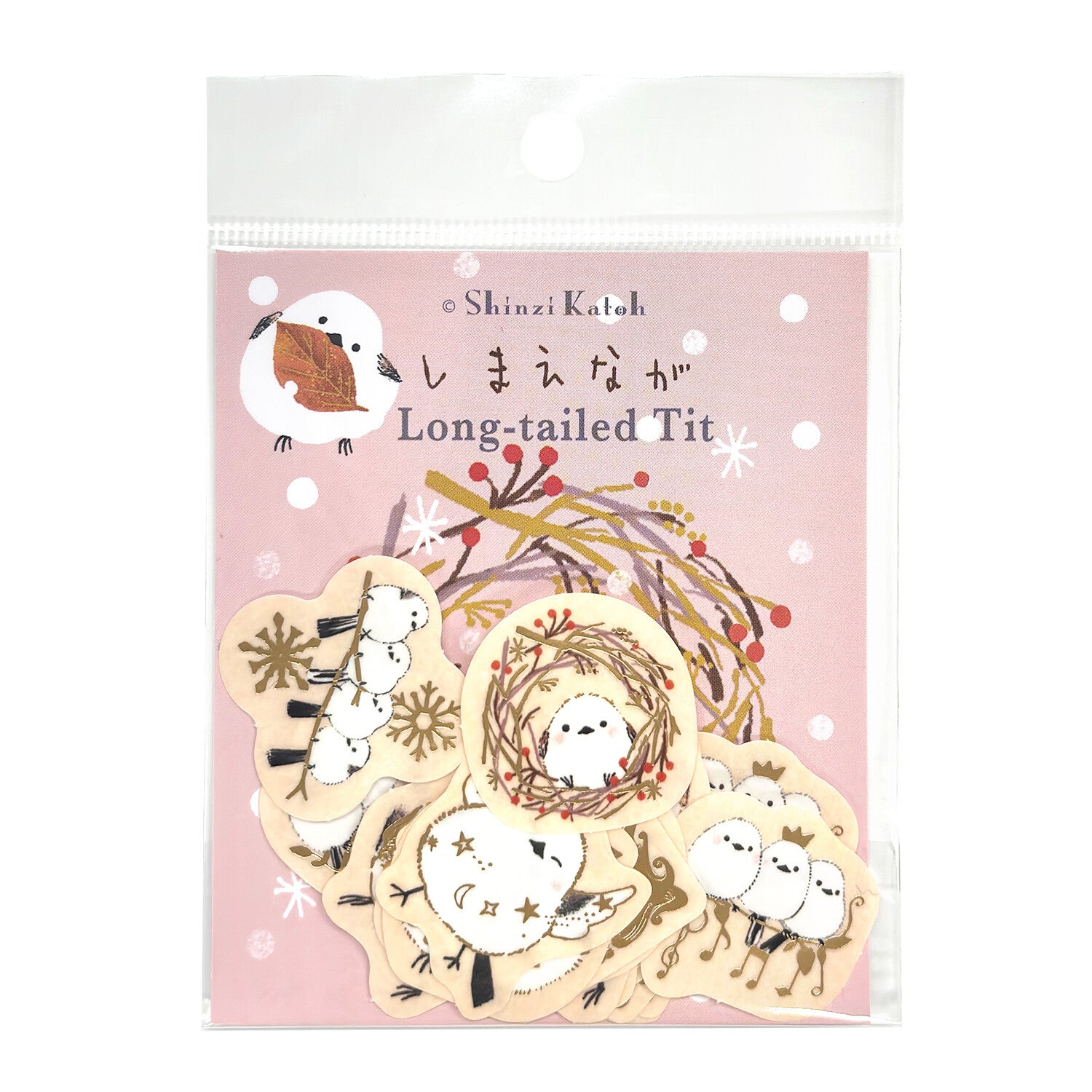 Seal Do Printing Flake Stickers - Sparkling Long-tailed Tit Bird | papermind Stationery
