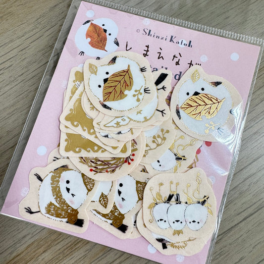 Seal Do Printing Flake Stickers - Sparkling Long-tailed Tit Bird