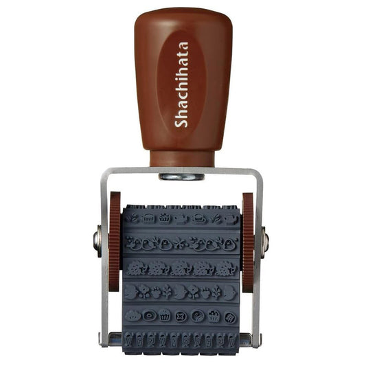 Shachihata Rotating Decoration Stamp - Furukawashiko Pattern C | Papermind Shop