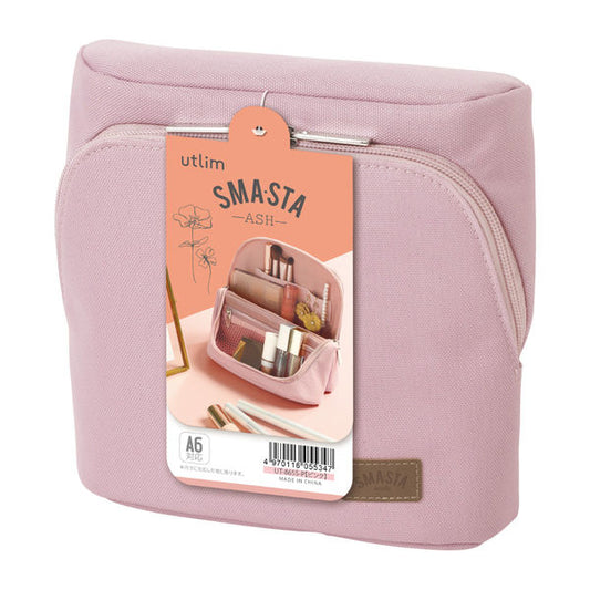 Sonic Smart-Sta Wide Ash Mobile “Stand Bag-in-Bag U-trim” Pink