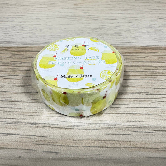 Seitousha 15mm Washi Tape - Lemon Cream Soda | Papermind Shop