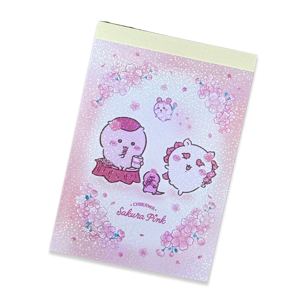 Chiikawa Cherry Blossom Fairy Mini Memo Pad Kurimanju & Shisa