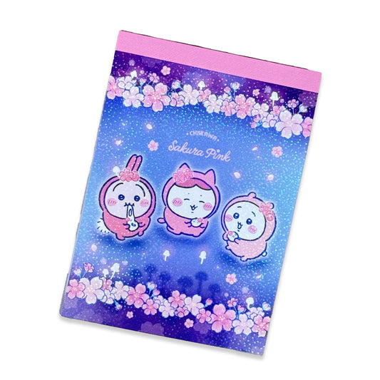 Chiikawa Cherry Blossom Fairy Mini Memo Pad Chiikawa Characters Blue