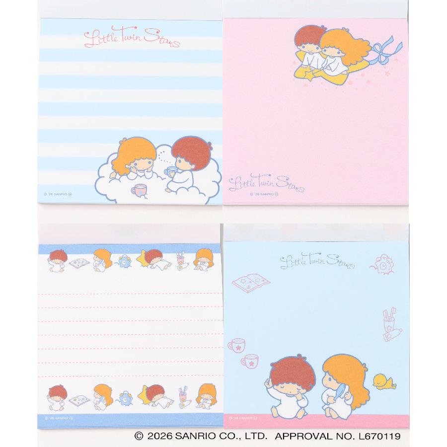 Sanrio Square Retro Memo Pad - Little Twin Stars [Sunstar Stationery] | Papermind Shop