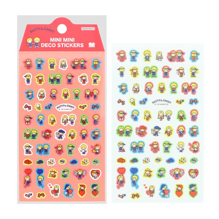 Sanrio Mini Deco Retro Sticker Sheet - Patty & Jimmy [Sunstar Stationery] | Papermind Shop