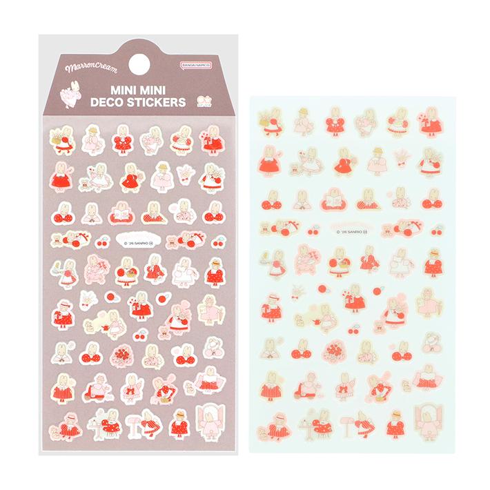 Sanrio Mini Deco Retro Sticker Sheet - Marron Cream [Sunstar Stationery] | Papermind Shop