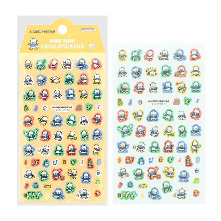 Sanrio Mini Deco Retro Sticker Sheet - Peckle The Duck [Sunstar Stationery] | Papermind Shop