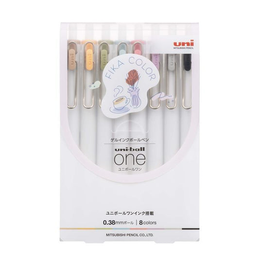 Uni-ball One 0.38mm Fika Color 8-Color Set | Papermind Shop