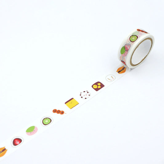 World Craft 15mm Washi Tape - Smiling Japanese Sweets | Papermind Shop