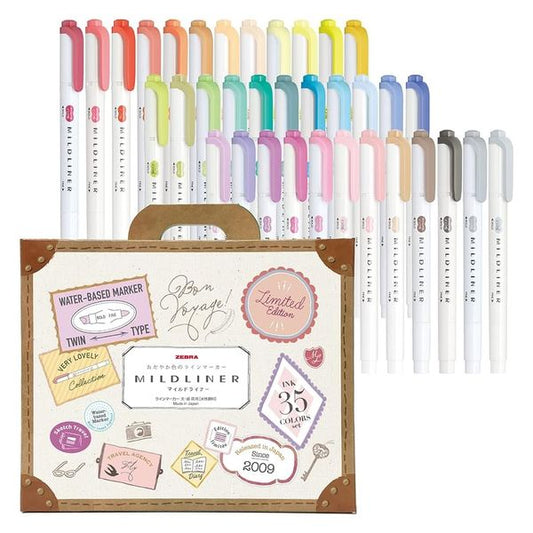 Zebra Mildliner Highlighter Marker Pen Limited Edition 35 Color Set