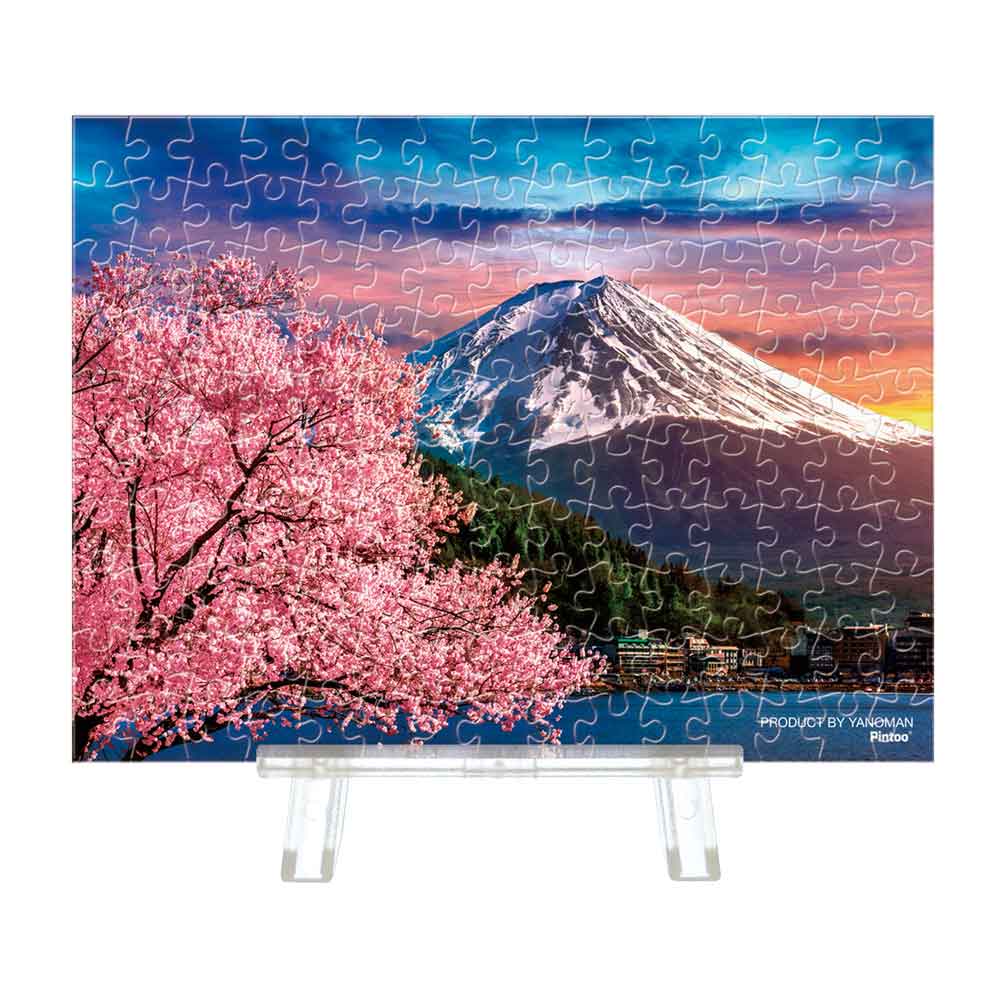 Yanoman Petit Paris Clear Jigsaw Puzzle 150 Pcs -  Japanese Scenery Cherry Blossom Season And Mt. Fuji | Papermind Stationery