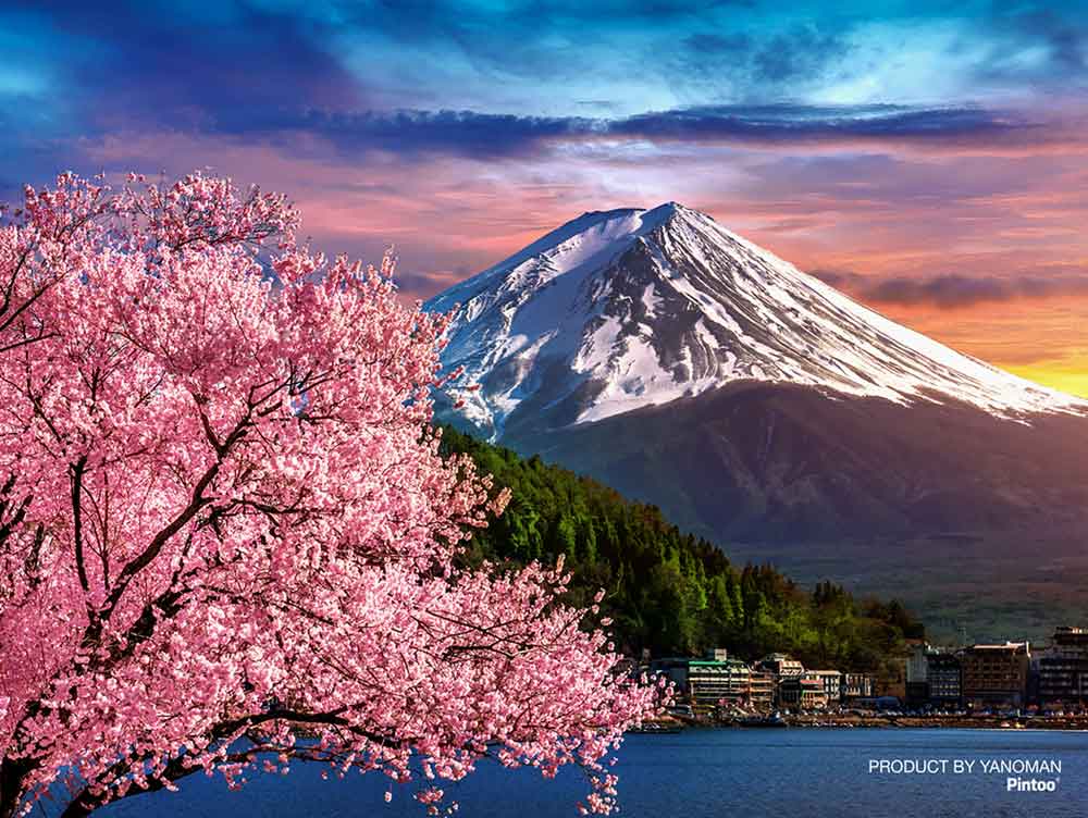 Yanoman Petit Paris Clear Jigsaw Puzzle 150 Pcs -  Japanese Scenery Cherry Blossom Season And Mt. Fuji | Papermind Stationery