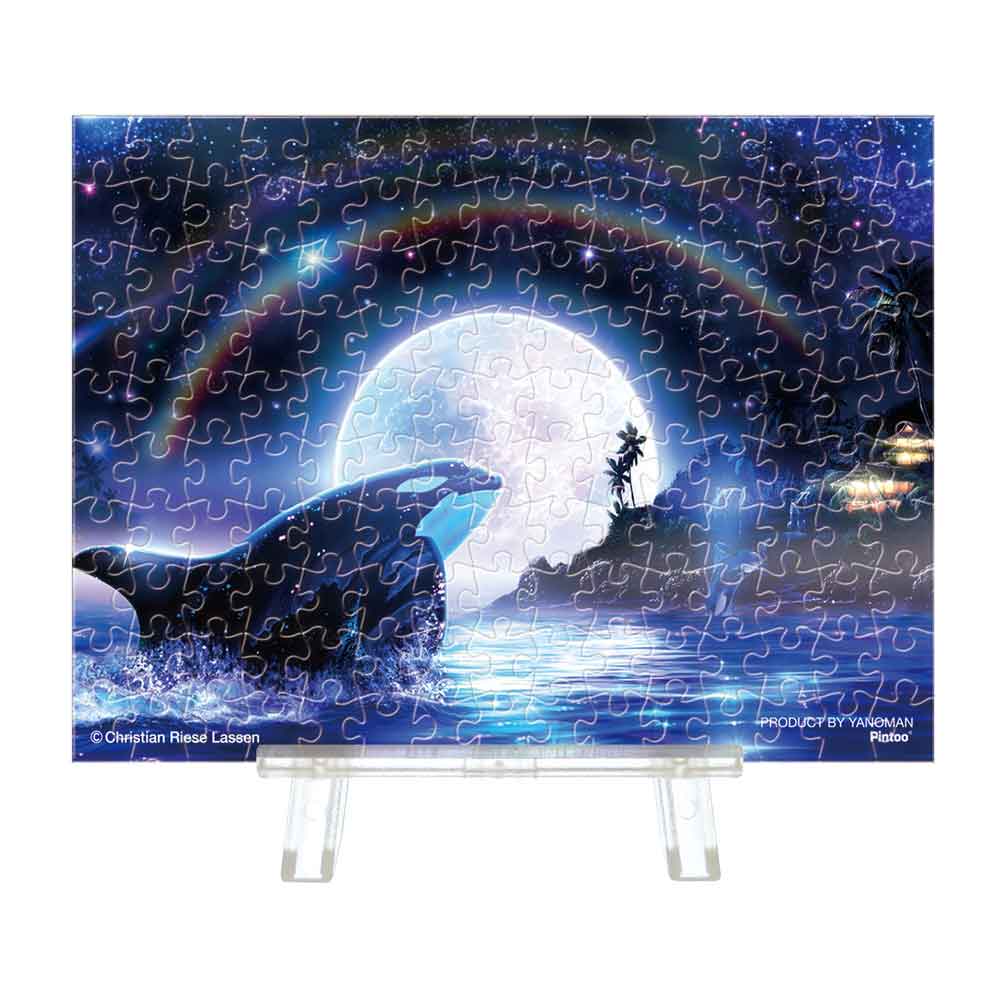 Yanoman Petit Paris Clear Jigsaw Puzzle 150 Pcs - Painting Orca Moon 3 | Papermind Stationery