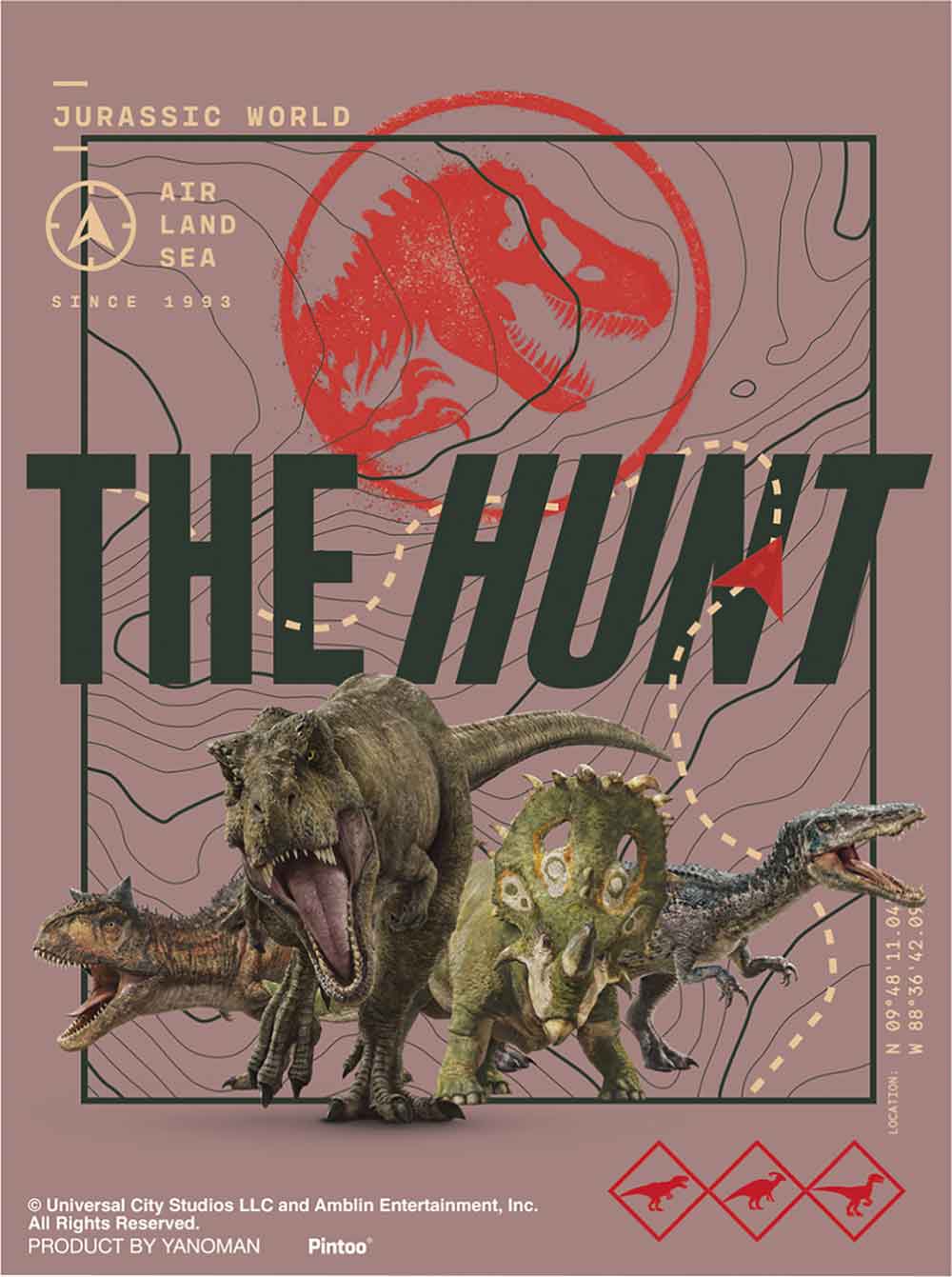 Yanoman Petit Paris Clear Jigsaw Puzzle 150 Pcs - Jurassic World The Hunt | Papermind Stationery