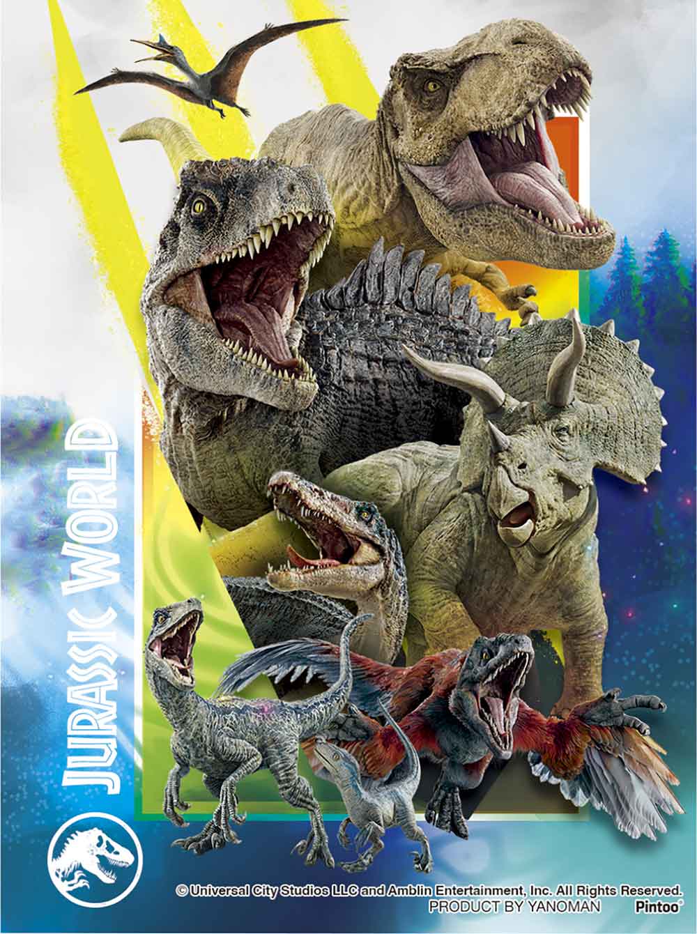 Yanoman Petit Paris Clear Jigsaw Puzzle 150 Pcs - Jurassic World Dinosaur Gathering B | Papermind Stationery