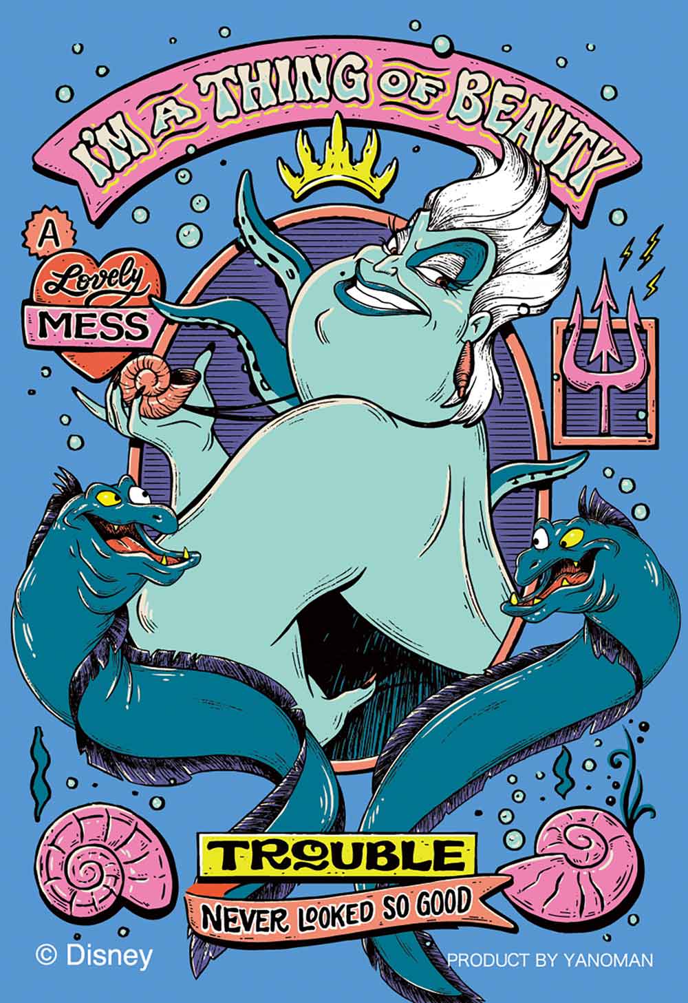 Yanoman Jigsaw Puzzle Copan 70 Pcs - Disney Disney Little Mermaid Villains/Ursula | Papermind Stationery