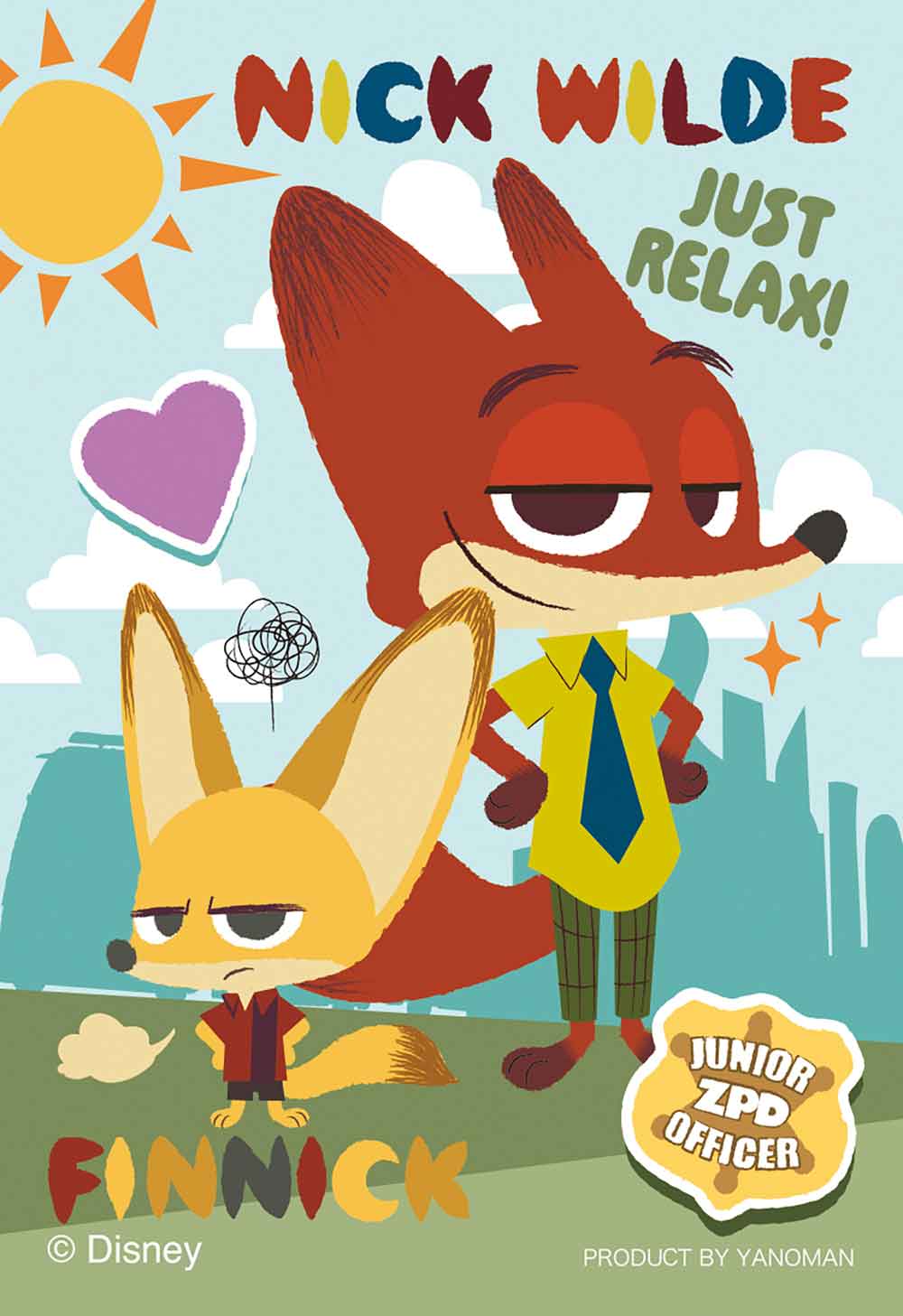 Yanoman Jigsaw Puzzle Copan 70 Pcs - Disney Zootopia Nick & Finnick | Papermind Stationery