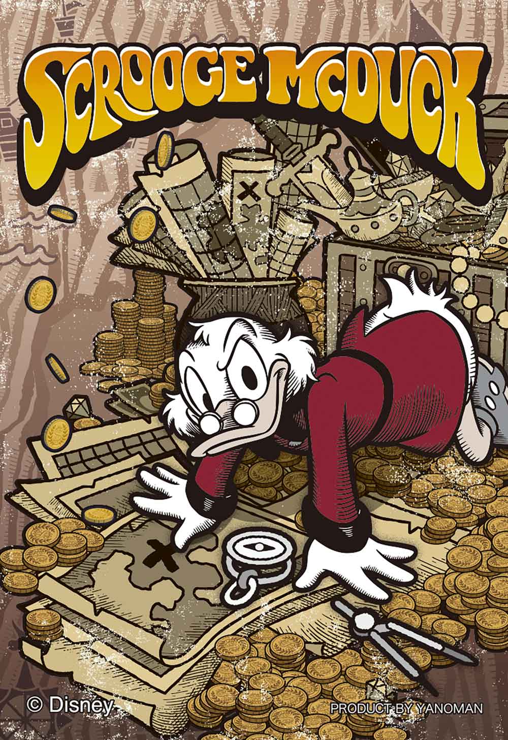 Yanoman Jigsaw Puzzle Copan 70 Pcs - Disney Vintage/Scrooge Mcduck | Papermind Stationery